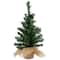 18" Unlit Two-Tone Mixed Pine Artificial Christmas Tree with Burlap Base